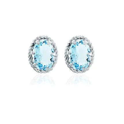 tar studs blue topaz 5x7mm oval