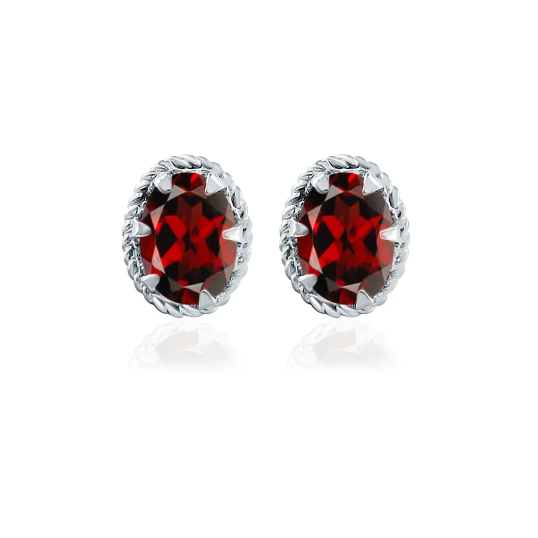 studs gemstone tar 1b garnet a tar studs garnet 5x7mm oval