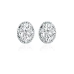 tar studs cubic zirconia 5x7mm oval