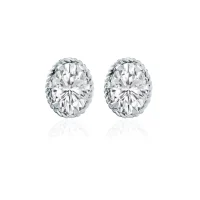 tar studs cubic zirconia 5x7mm oval