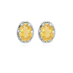 tar studs citrine 5x7mm oval