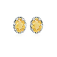 tar studs citrine 5x7mm oval