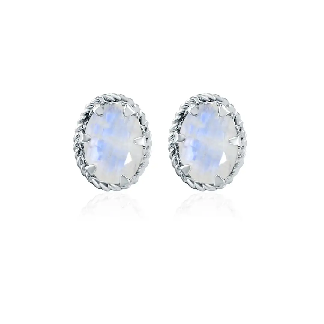 studs gemstone tar 1e rainbow moonstone a tar studs rainbow moonstone 5x7mm oval