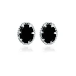 tar studs black onyx 5x7mm oval