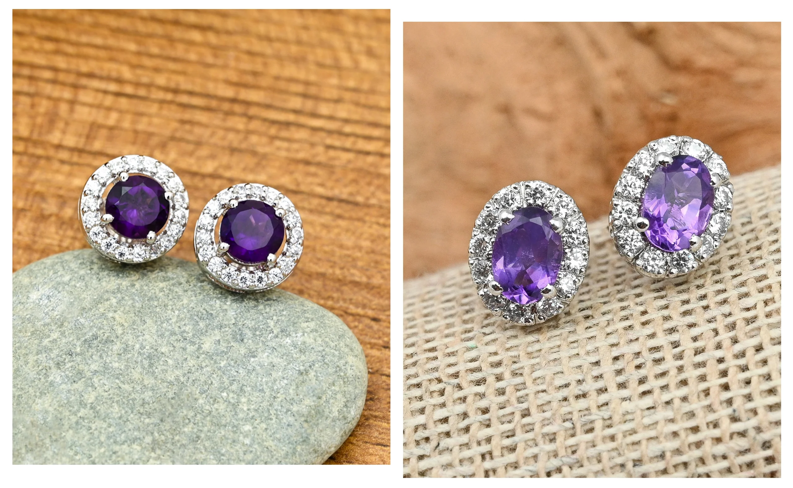 amethyst jewelry in silver