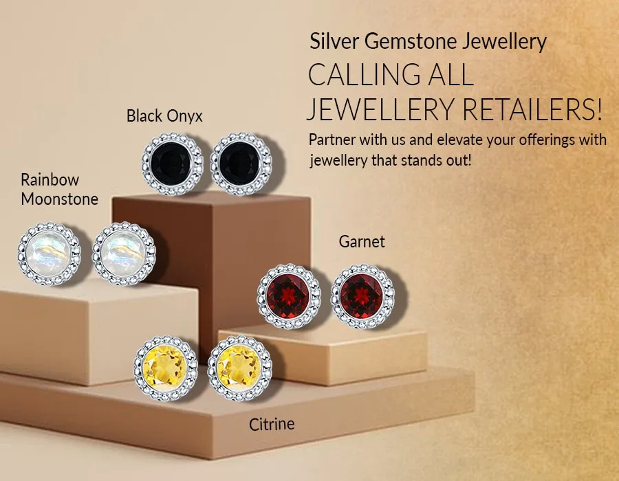 silver gemstone studs slider mobile