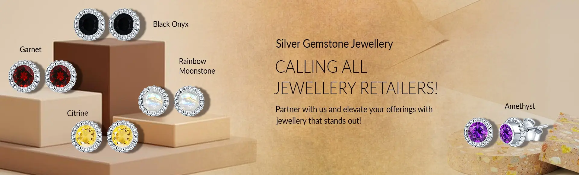 silver gemstone studs slider