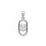 oval shaped 5x7 mm cubic zirconia pendant