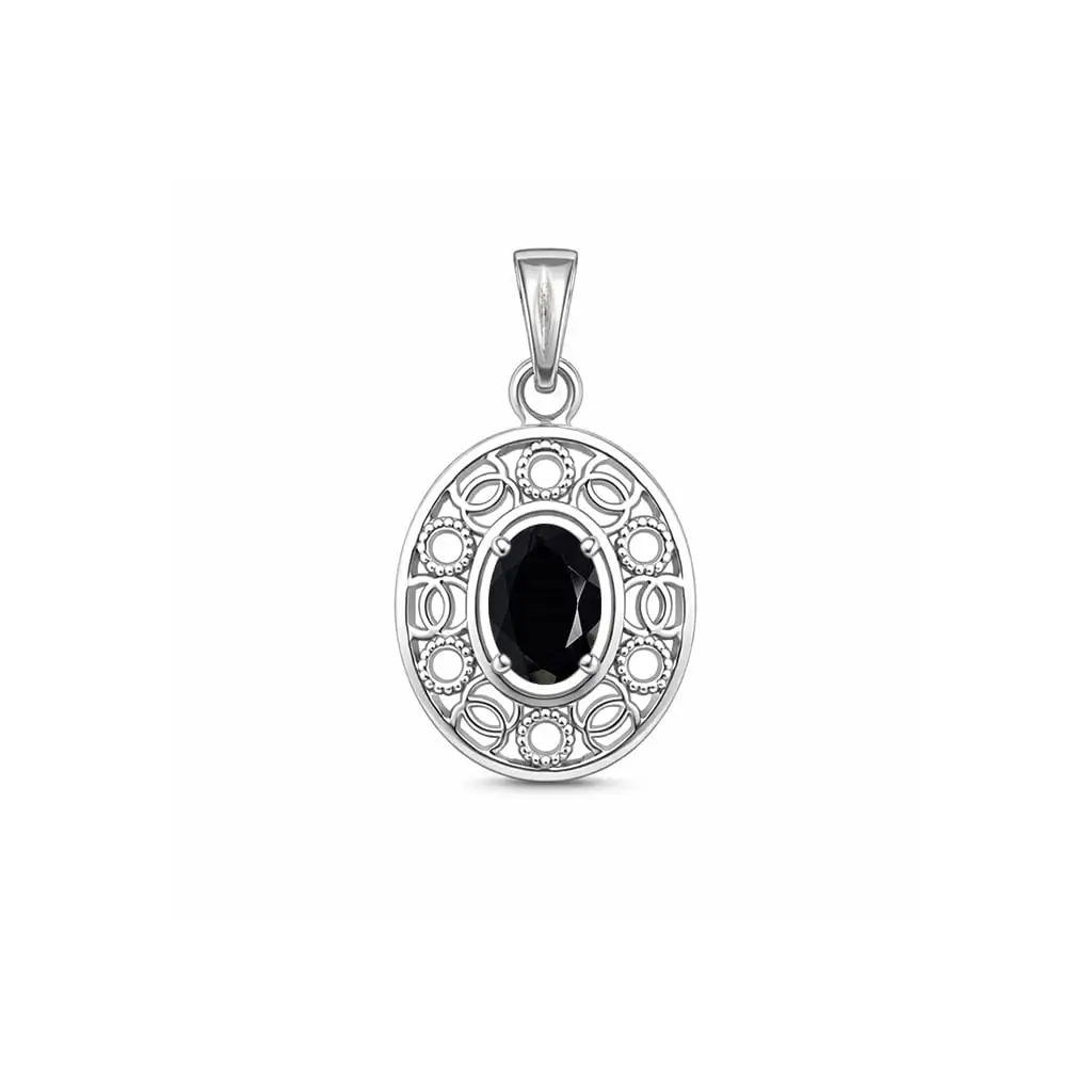 pendant gemstone without cz 39g black onyx a silver pendant with 5x7 mm oval black onyx