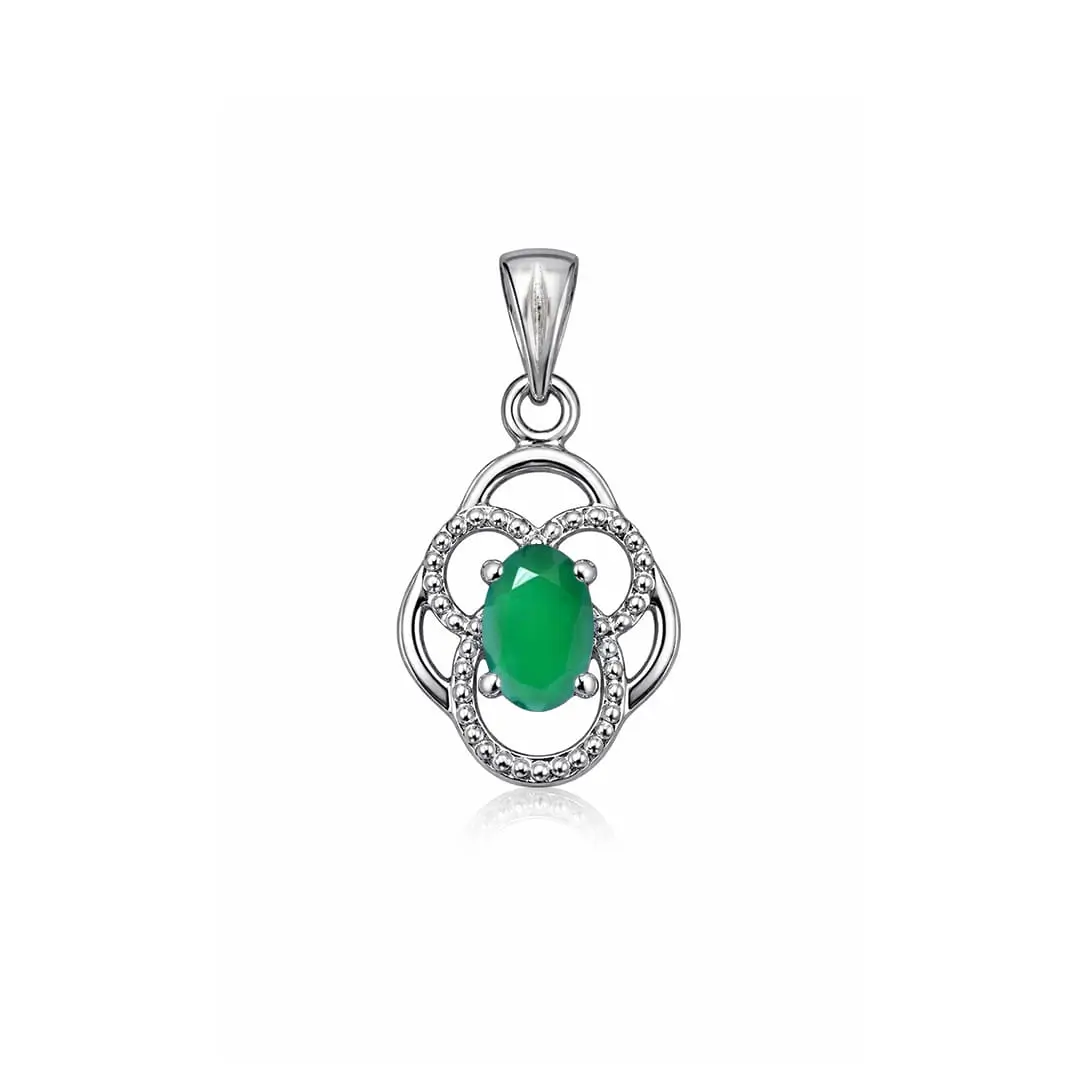 pendant gemstone without cz 40d green onyx a silver pendant with 5x7 mm oval green onyx