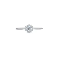 silver ring cluster (gidhe) with 4mm round cubic zirconia