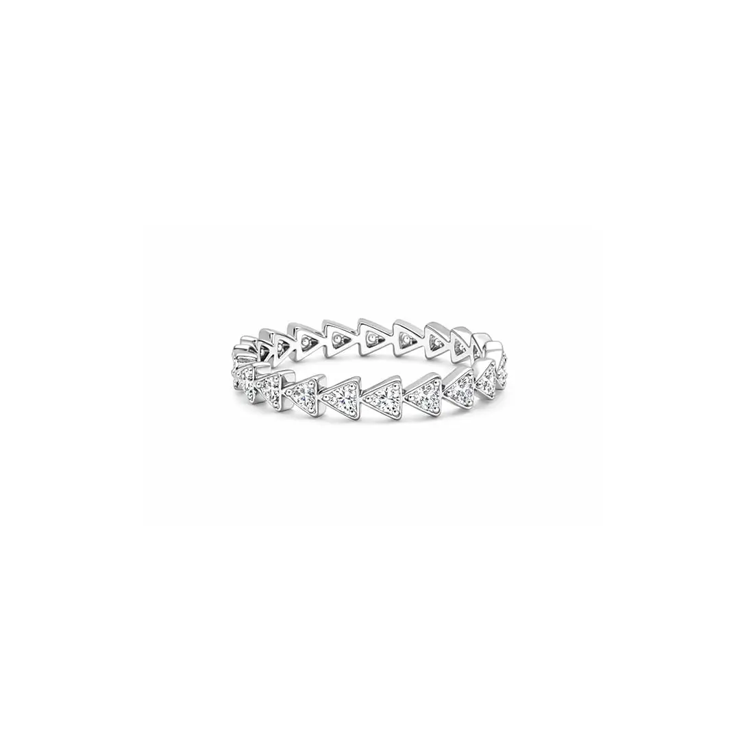 ring cubic zirconia 15a Silver Ring (challa) with small round Cubic Zirconia