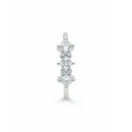 silver ring with cubic zirconia with 4 mm square shaped zirconia