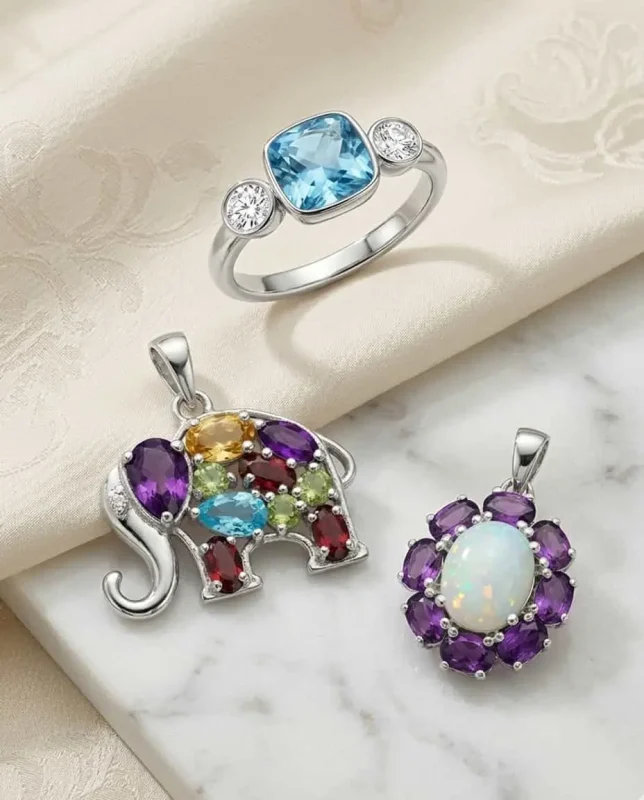 shop silver jewelry online- pendants and rings
